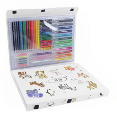 Дитячий набір творчості для малювання RIAS 98 предметів з мольбертом White (3_04694) Фастів