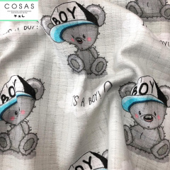 Набір пелюшок COSAS BEAR BOY Бязь 80х100 см 2 шт Сірий Київ