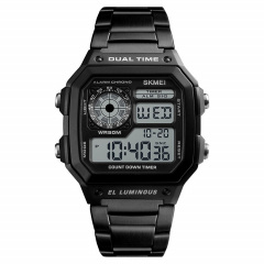 Чоловічий годинник Skmei 1335 Ripple Black Городок