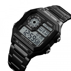 Чоловічий годинник Skmei 1335 Ripple Black Городок