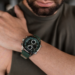 Наручний годинник чоловічий NaviForce Fly ArmyGreen Сріблястий (2743) Жмеринка