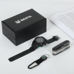 Годинник чоловічий наручний з компасом BESTA Box Peremoga Set Чорний (2446136759) Чернігів