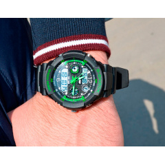 Наручний годинник чоловічий Skmei S-Shock Green 0931 Чорний (077) Каменец-Подольский