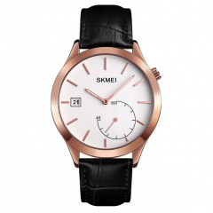 Чоловічий кварцовий годинник Skmei 1581 Prestige Чорний Чугуев