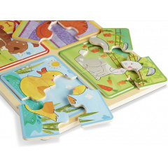 Дерев'яні пазли 4 в 1 "Грайливі друзі" Melissa & Doug 4 пазли по 4 елементи MD31364 Косів