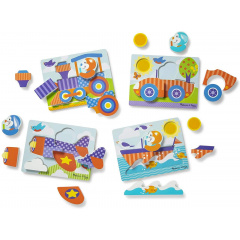 Перші дерев'яні пазли 4 в 1 Melissa&Doug "Транспорт" MD30133 Новомосковськ