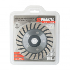 Фреза алмазна торцева для каменю Granite GM TURBO LINE 125х22.2 мм 12500 об/хв (9-21-125) Вишневое