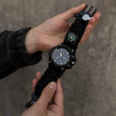 Наручний годинник чоловічий з компасом BESTA Life Pro AllBlack Чорний (3085) Черноморск