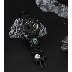 Наручний годинник чоловічий з компасом BESTA Life Pro AllBlack Чорний (3085) Черноморск