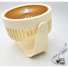 Настільний акумуляторний вентилятор UKC Portable Fan ZB124A 6376 14 см Жовтий (hub_nhk458) Южноукраїнськ