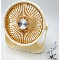 Настільний акумуляторний вентилятор UKC Portable Fan ZB124A 6376 14 см Жовтий (hub_nhk458) Южноукраїнськ