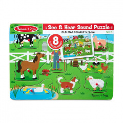 Звуковий пазл для малюків Melissa&Doug" Ферма старого Макдональдса" дерев'яні елементи Ладан