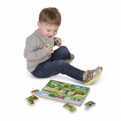 Звуковий пазл для малюків Melissa&Doug" Ферма старого Макдональдса" дерев'яні елементи Ладан