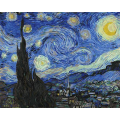 Картина за номерами BrushMe Преміум "Зоряна ніч. Ван Гог" 40х50 см PBS4756 Доманёвка