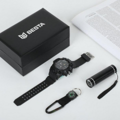 Годинник чоловічий наручний з компасом BESTA Box Peremoga Light Чорний (2446919030) Королево