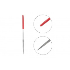 Набір надфілів Intertool 14 см алмазні Сріблясто-червоний 10 шт (HT-3701) Тячев