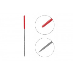 Набір надфілів Intertool 14 см алмазні Сріблясто-червоний 10 шт (HT-3701) Тячев