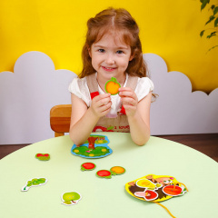 Игра-шнуровка с липучками "Ежик в лесу" Vladi Toys VT1804-45 укр Шостка