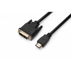 Кабель PrologiX Premium HDMI/DVI V 1.3 M/M Single link 181 0.5 м Black PR-HDMI-DVI-P-01-30-05m Київ