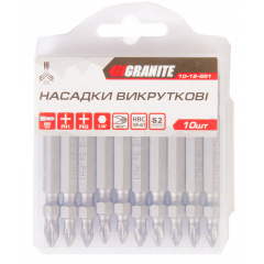 Насадки викрутки РН2-РН1*65 мм S2 10 шт Granite GM (10-12-651) Костополь