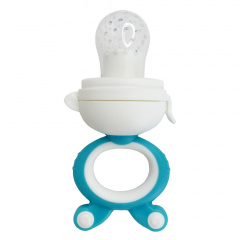Ніблер для малюків "Зайчик з поршнем" Mega Zayka MGZ-0004 (Blue) з кришкою Чортков