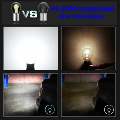 Комплект світлодіодних ламп Napo LED 1156-3030-18smd P21W 1156 BA15S 2 шт Червоний (2541036413) Михайловка