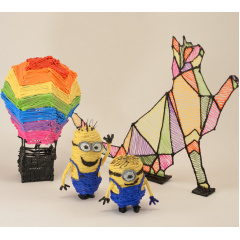 3D Ручка Smart Pro 3D Pen з РК-дисплеєм Набір Еко пластика 49м Трафарети Жовта Курень