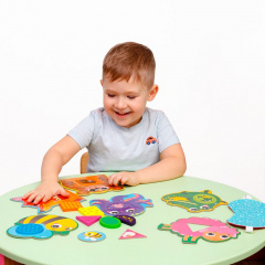 Дерев'яна мозаїка Vladi Toys «Звірятка» ZB2002-05 укр Братское