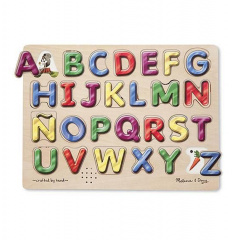 Звуковий пазл для малюків Melissa&Doug " Іспанська алфавіт" дерев'яні елементи Косів