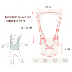 Хипсит эрго-рюкзак кенгуру переноска Baby Carrier 6 в 1 и игрушка Пушин кот Кекс (vol-1901) Полтава