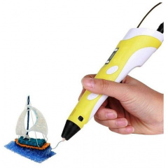 3D ручка c LCD дисплеем 3DPen Hot Draw 3 Yellow Комплект эко пластика для рисования 209 метров Одеса
