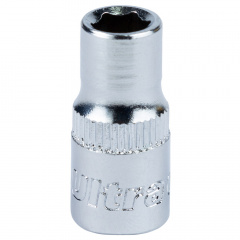Насадка шестигранна коротка 1/4" 6мм CrV ULTRA (6060062) Бушево