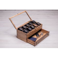 Бокс на стіл для зберігання наручних годинників з подушечками ecoWalnut 14.9х34.2х18 см Київ