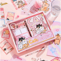 Набір для вінтажного естетичного скрапбукінгу та кардмейкінгу Urbanset CatGlow з витратними матеріалами 23х18,5 см Різнокольоровий (Cat3А6) Луцьк