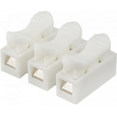 Набір з'єднувачів для дроту PW CH-3 клемні колодки на три контакти 10 шт Білий (C051302-10) Нежин