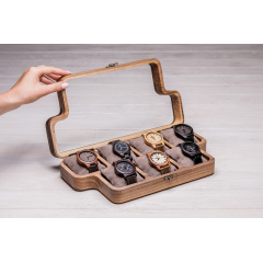 Бокс для зберігання наручних годинників ecoWalnut 7х35х18 см Київ