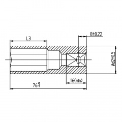 Насадка шестигранна довга 1/2" 18мм CrV ULTRA (6072182) Львов