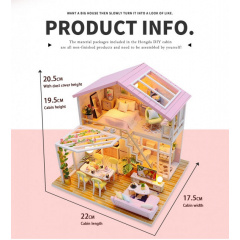 3D румбокс CuteBee Sweet Time DIY DollHouse Різнокольоровий (M2001) Ковель
