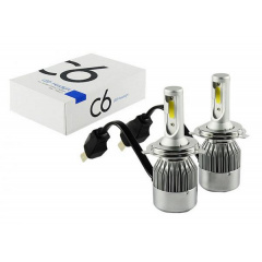 Комплект LED ламп C6 HeadLight H4 12v COB Белая Церковь