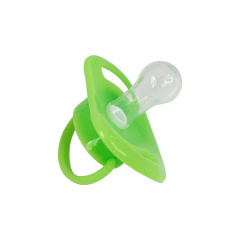 Пустушка силіконова кругла Mega Zayka MGZ-0516(Green) з ковпачком Запоріжжя