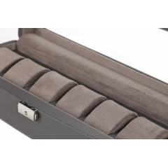 Скринька для зберігання годинників Salvadore 38х13х8,5 см Сірий 6W-HX-GY Королево