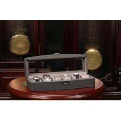 Скринька для зберігання годинників Salvadore 38х13х8,5 см Сірий 6W-HX-GY Королево