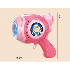 Іграшковий дитячий пістолет який генерує бульбашки Dino Bubble Gun рожевий (AUAU07) Орехов