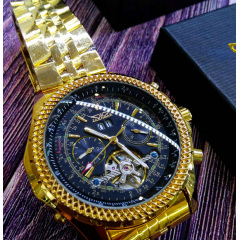 Наручний годинник чоловічий Jaragar Exclusive Gold (408) Стрый