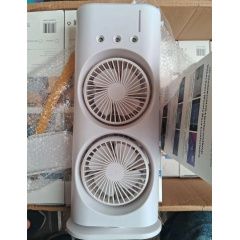 Вентилятор настільний OPT-TOP Double-ended Spray Fan подвійний з охолодженням LED підсвічування Пульт ДУ Білий (2104618502) Киев