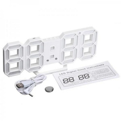 Годинник настільний No Brand LED від USB Білий (300096) Одеса