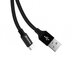 Кабель ColorWay USB/micro USB M/M 2.4А 0.25м Black CW-CBUM048-BK Ізюм
