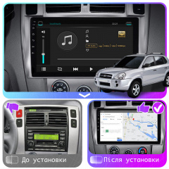 Штатна магнітола Lesko 10" Hyundai Tucson I 2004-2010 6/128Gb 4G Wi-Fi GPS Top (8941-46654) Бровары