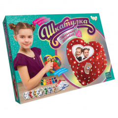 Набір для творчості "Шкатулка. Виблискуюча паєтками" Danko Toys SHR-01-3-4-8 Бірюзовий Самбір