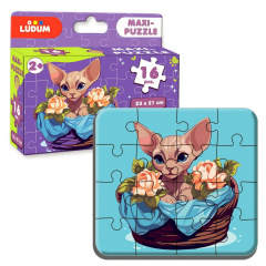 Пазл дитячий максі "Котик 2" Ludum ME5032-03 16 великих елементів Черкаси